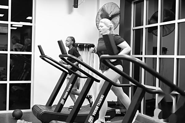 Member lifting during an X4 workout
